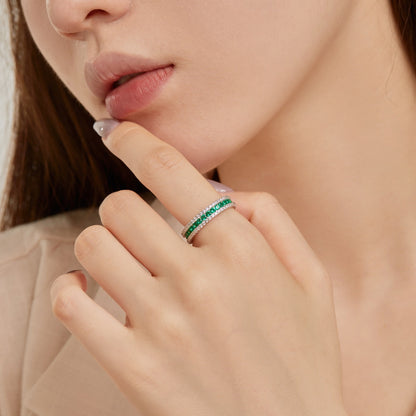 [Charm Aries Jewelry]Delicate Colorful Round Cut Daily Ring