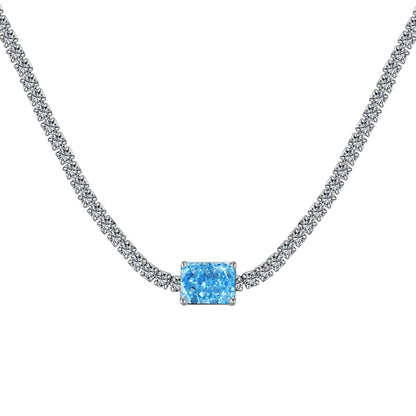[Charm Aries Jewelry]2.0 carat Ornate Emerald Cut Necklace