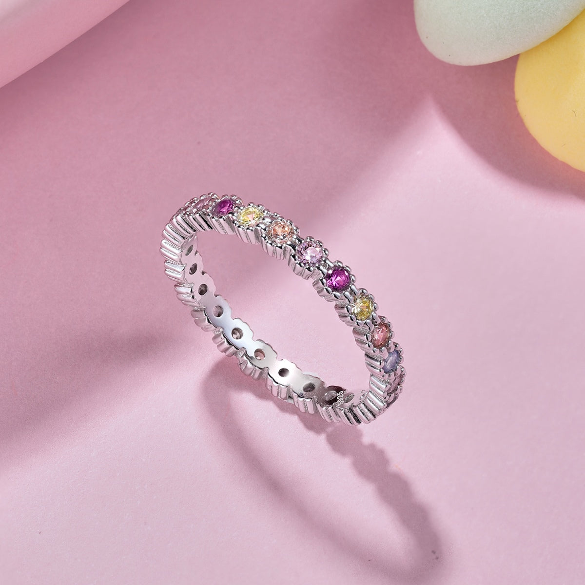 [Charm Aries Jewelry]Exquisite Colorful Round Cut Party Ring