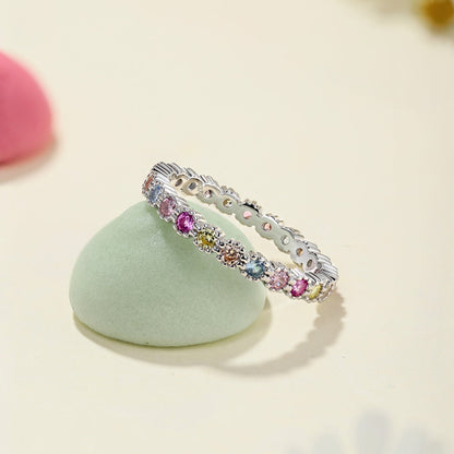 [Charm Aries Jewelry]Exquisite Colorful Round Cut Party Ring