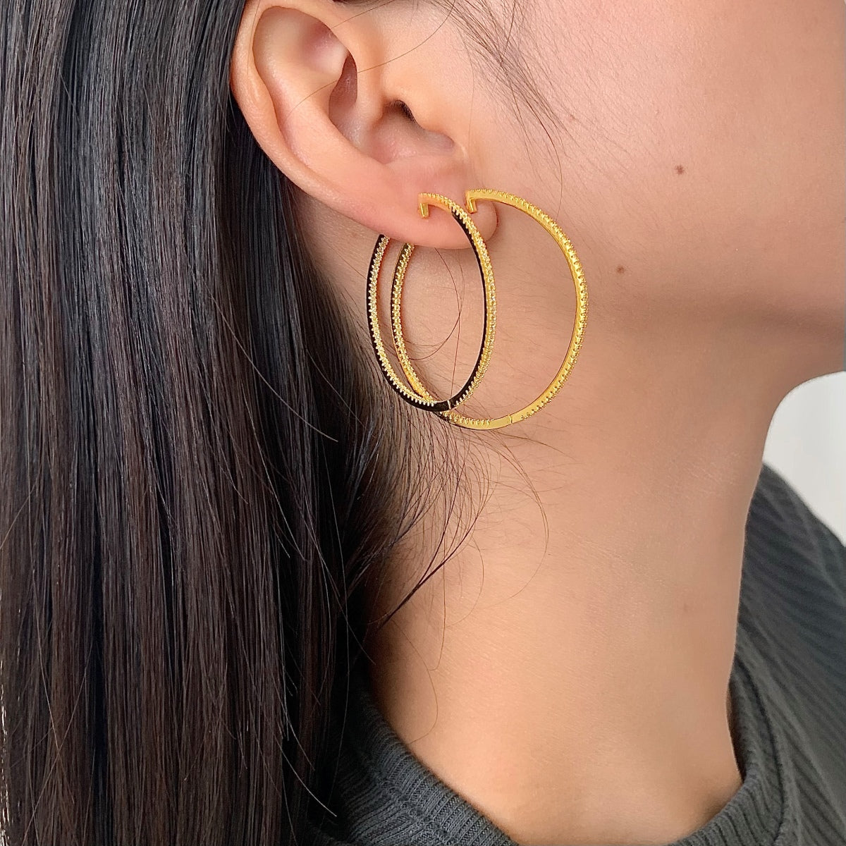 [Charm Aries Jewelry]Popular Large Hoop Earrings
