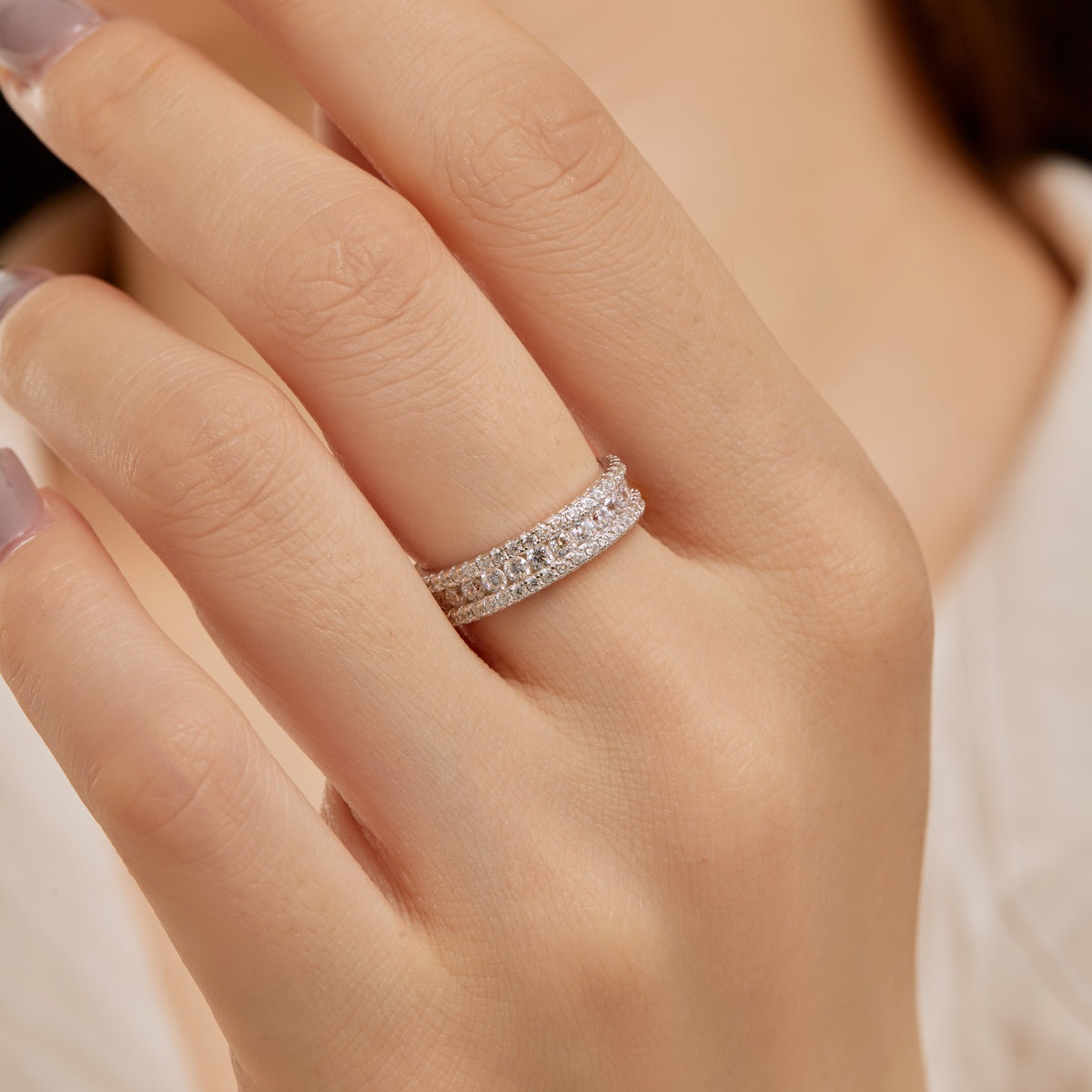 [Charm Aries Jewelry]Delicate Colorful Round Cut Daily Ring