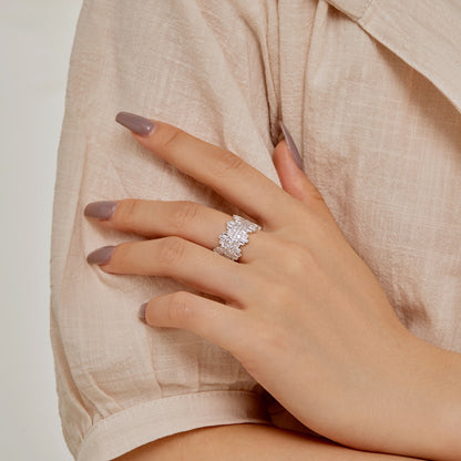 [Charm Aries Jewelry]Luxurious Colorful Radiant Cut Daily Ring
