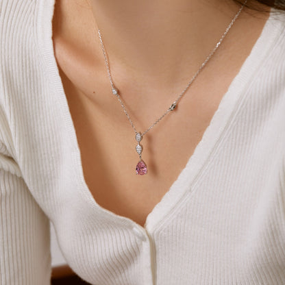 [Charm Aries Jewelry]Dazzling Pear Cut Necklace