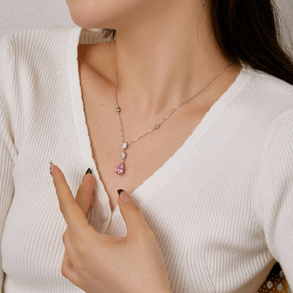 [Charm Aries Jewelry]Dazzling Pear Cut Necklace