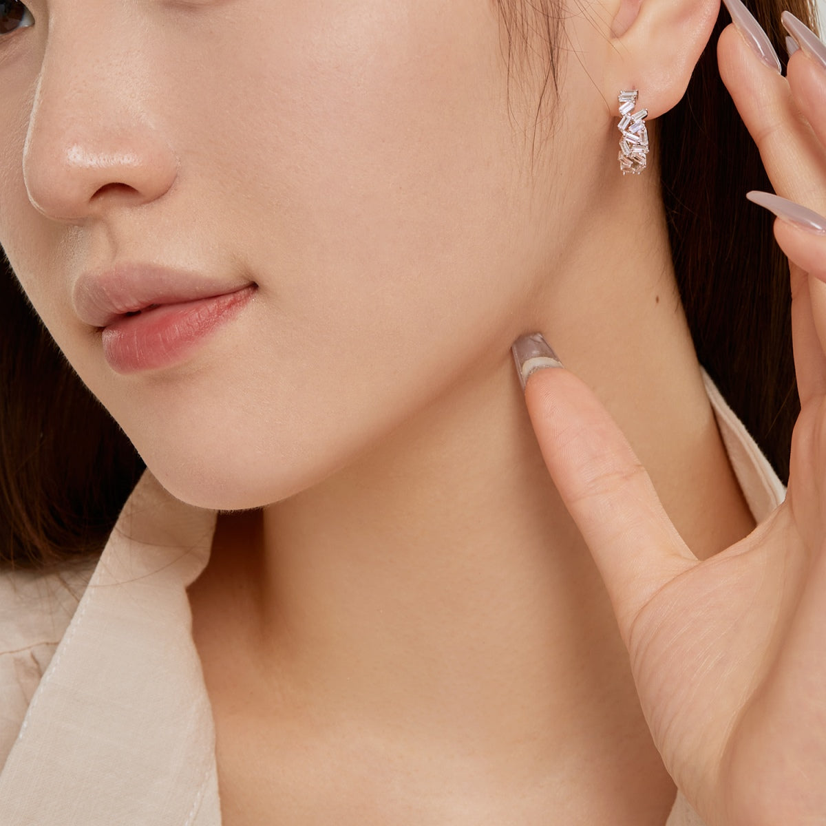 [Charm Aries Jewelry]Dazzling Colorful Emerald Cut Daily Earrings