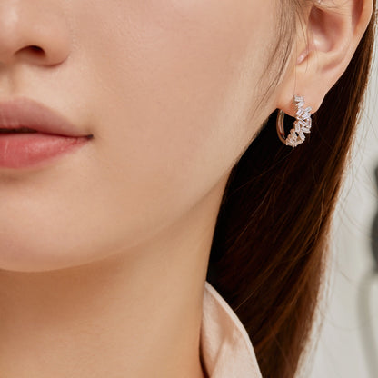 [Charm Aries Jewelry]Dazzling Colorful Emerald Cut Daily Earrings