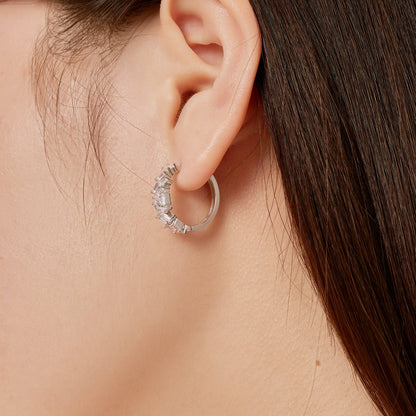 [Charm Aries Jewelry]Dazzling Colorful Emerald Cut Daily Earrings