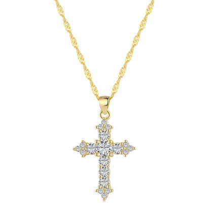 [Charm Aries Jewelry]Delicate Cross Shape Necklace