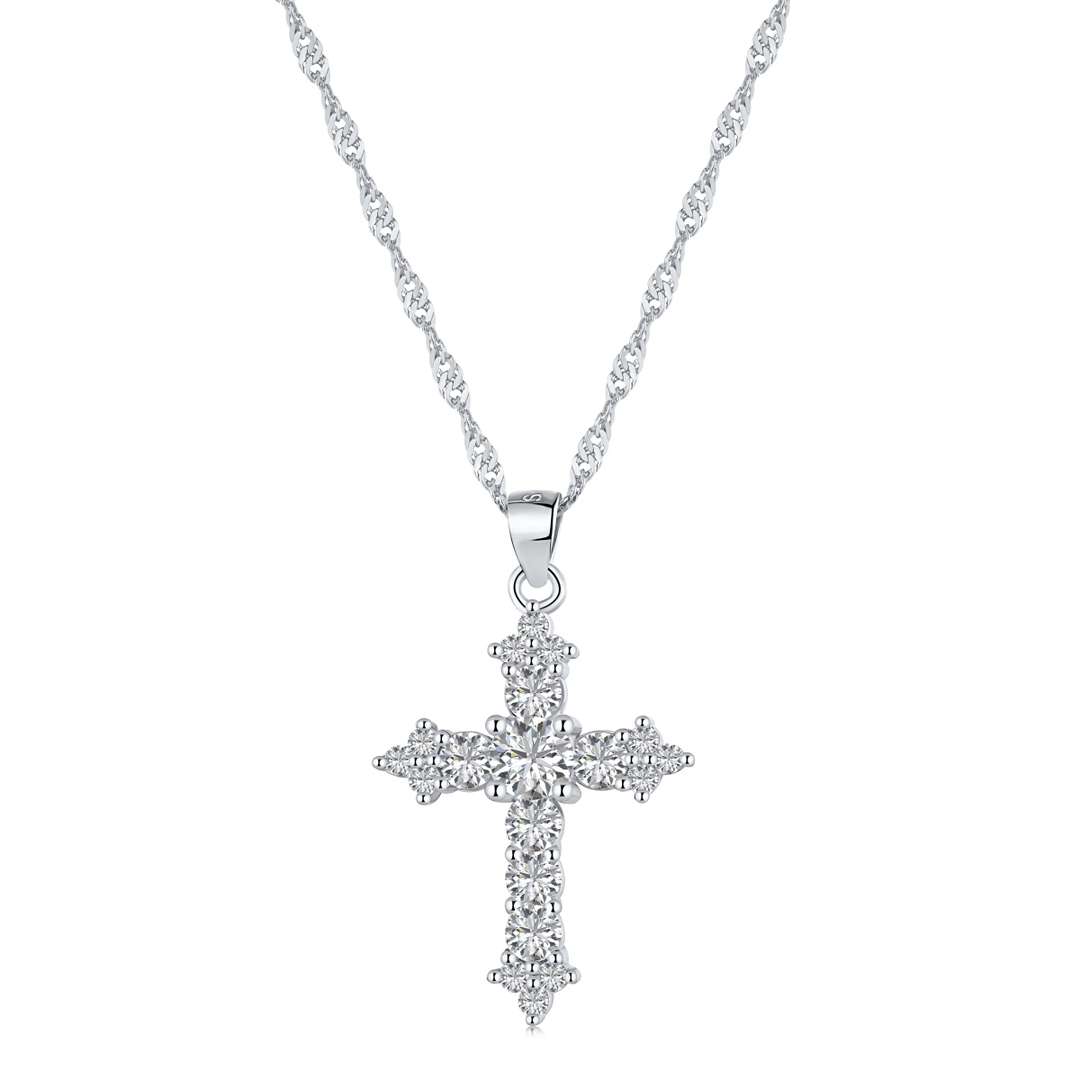 [Charm Aries Jewelry]Delicate Cross Shape Necklace