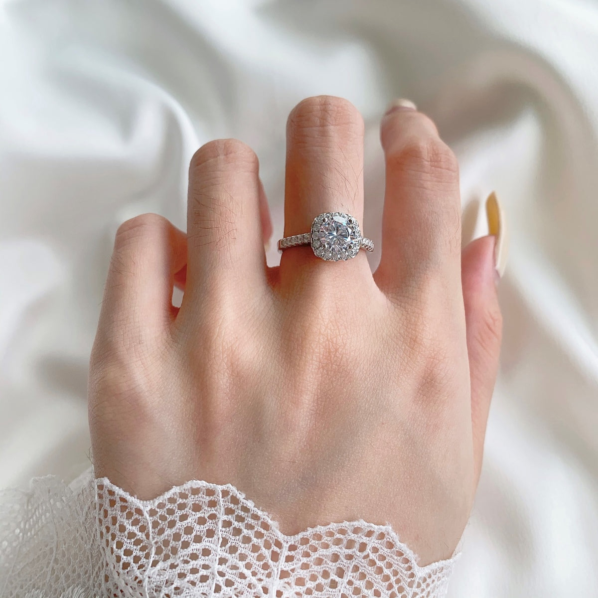 [Charm Aries Jewelry]Dazzling Resplendent Round Cut Wedding Ring