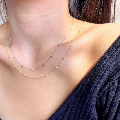 [Charm Aries Jewelry]Small Bead Clavicle Chain Simple Necklace