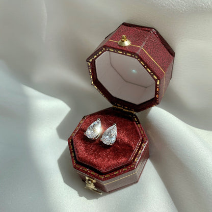 [Charm Aries Jewelry]Ornate Water Drop Shape Earrings