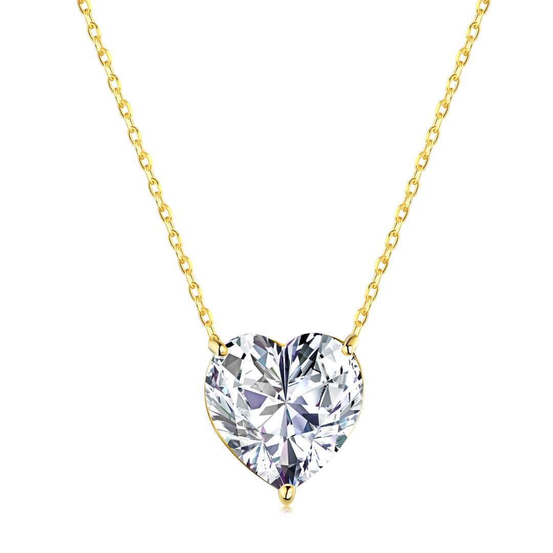 [Charm Aries Jewelry]6.0 carat Radiant Heart Shape Necklace