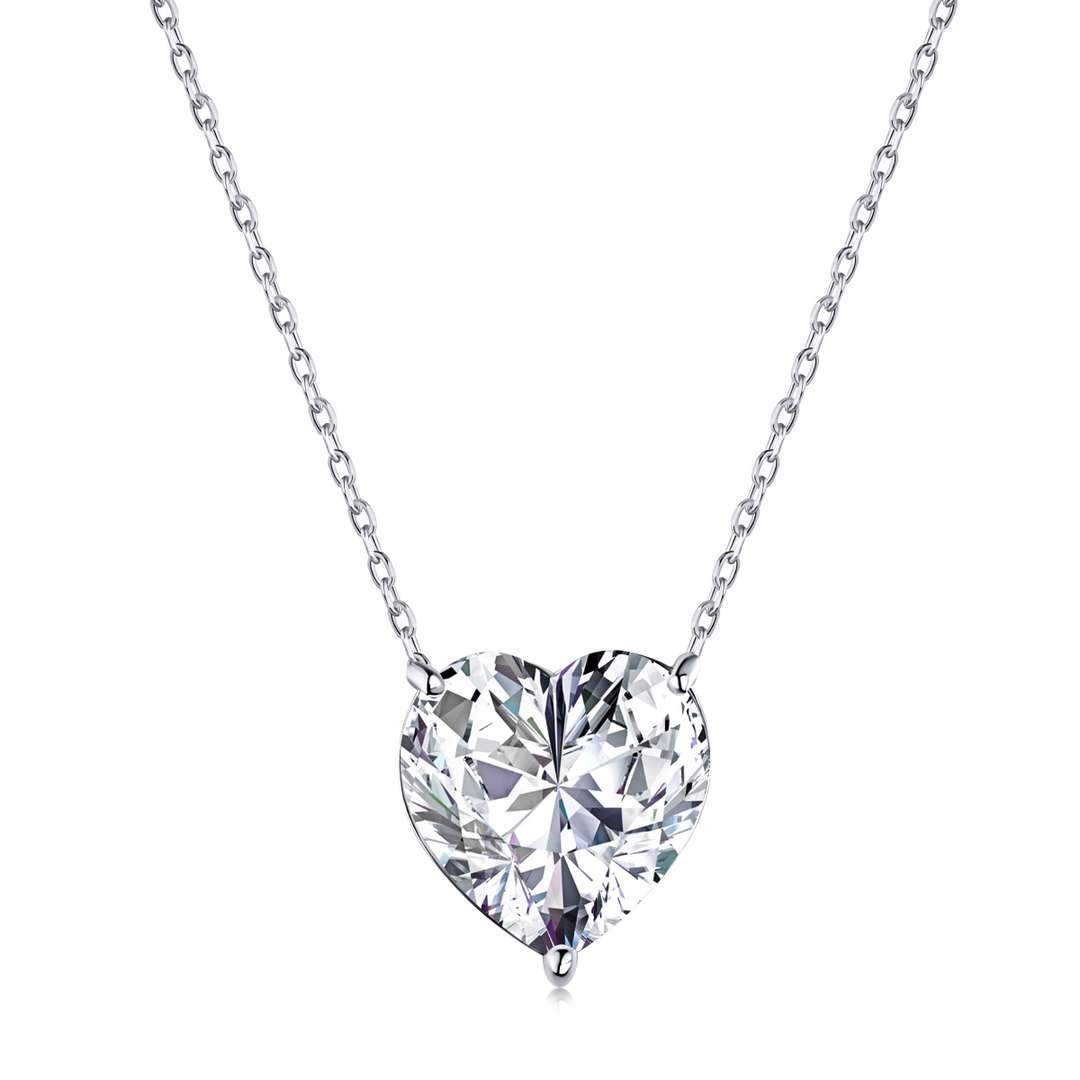 [Charm Aries Jewelry]6.0 carat Radiant Heart Shape Necklace