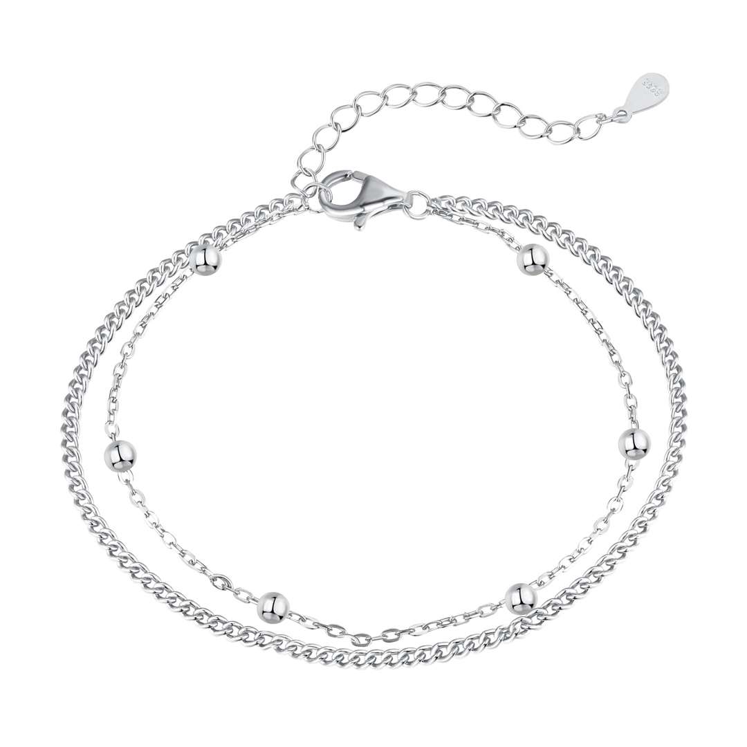 [Charm Aries Jewelry]Delicate Bead Double Layer Bracelet