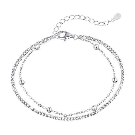 [Charm Aries Jewelry]Delicate Bead Double Layer Bracelet