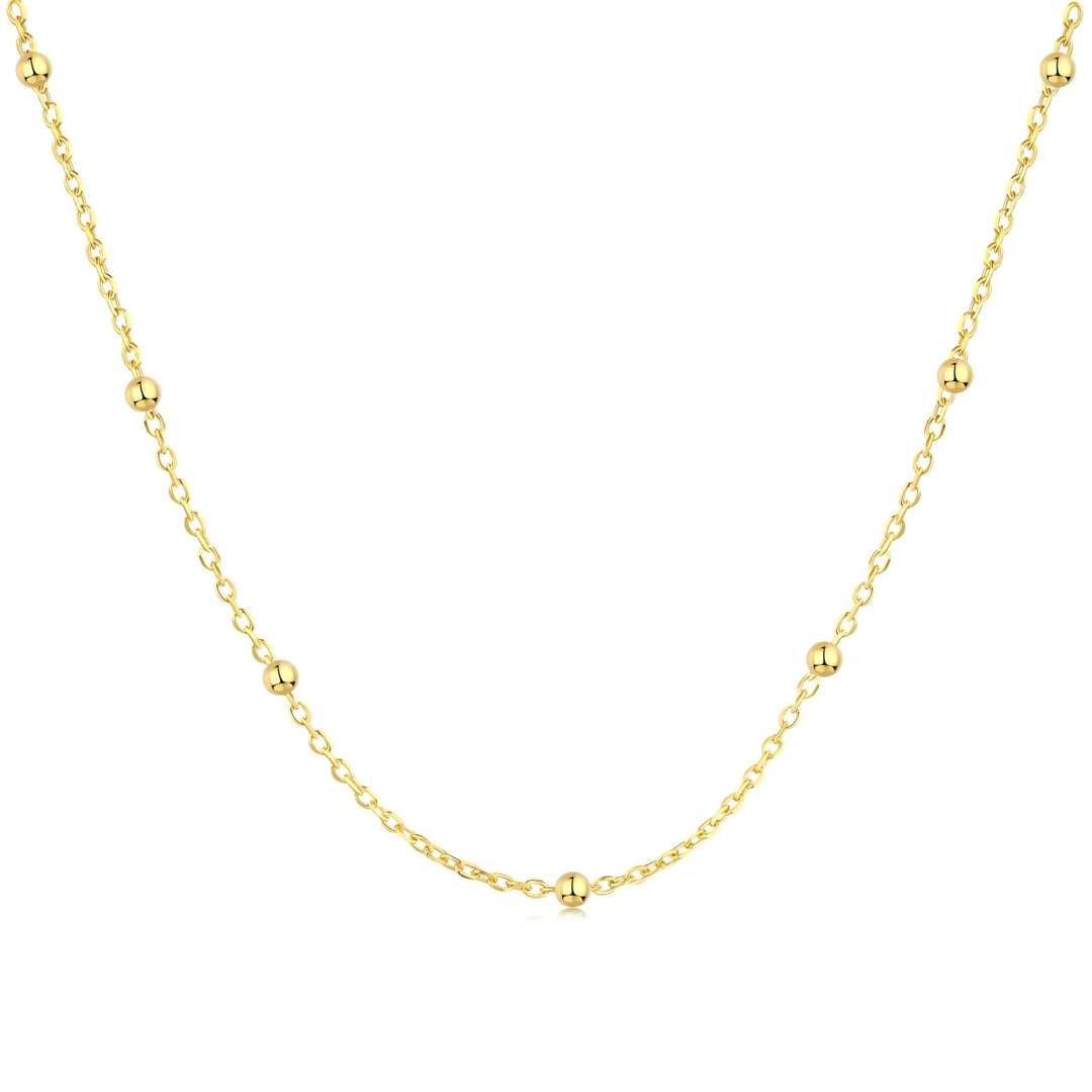 [Charm Aries Jewelry]Small Bead Clavicle Chain Simple Necklace