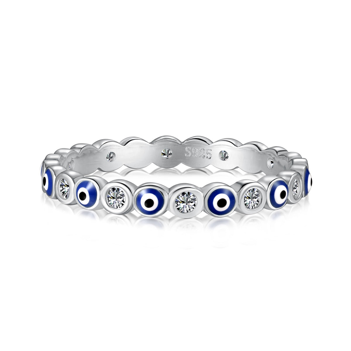 [Charm Aries Jewelry]Sparkling Vibrant Round Shape Daily Ring