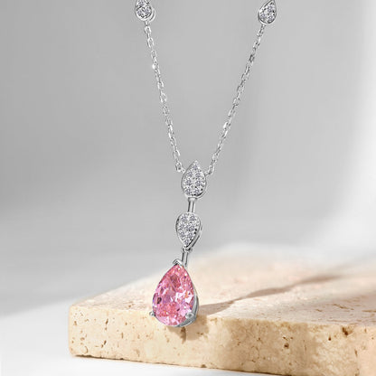[Charm Aries Jewelry]Dazzling Pear Cut Necklace
