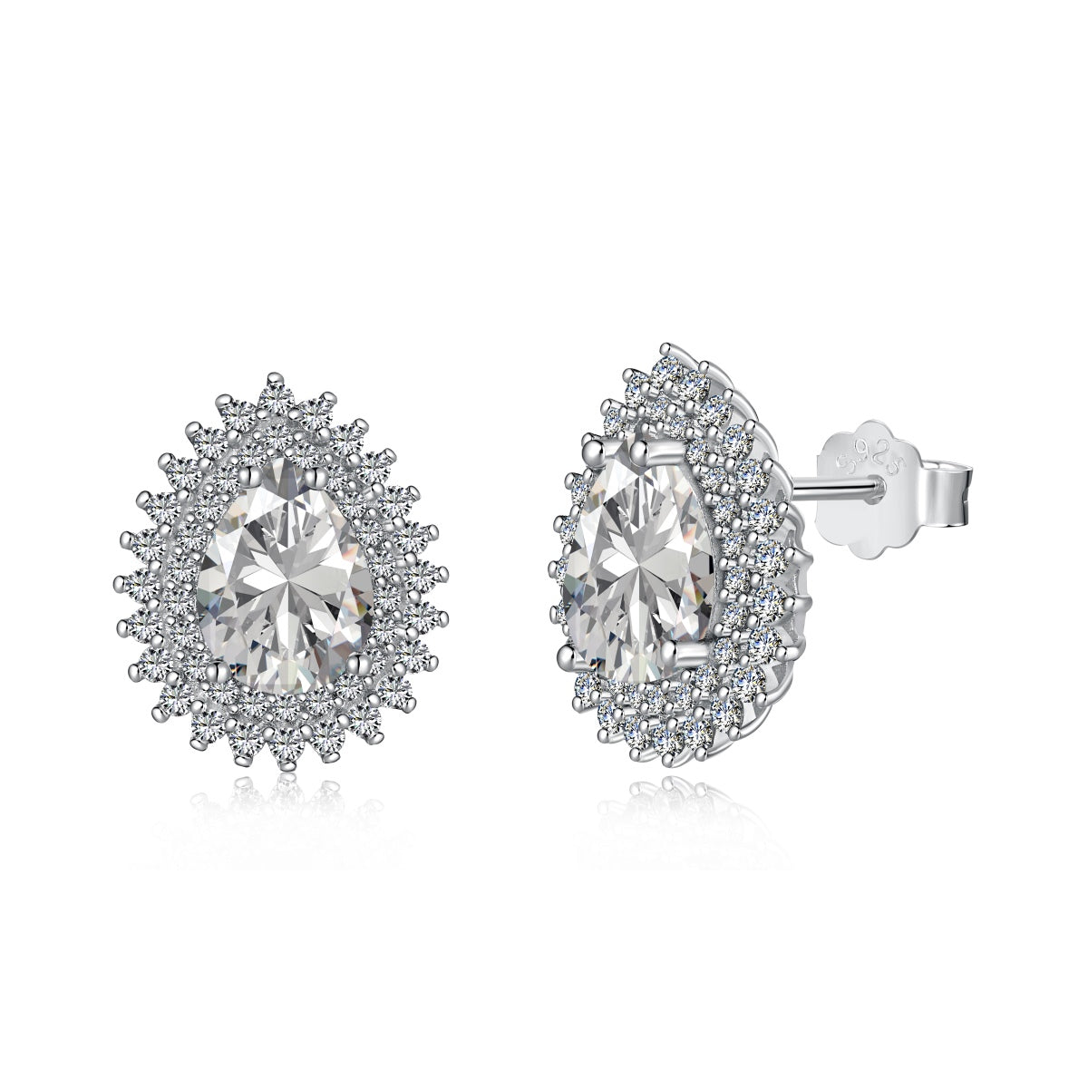 [Charm Aries Jewelry]Delicate Gorgeous Pear Cut Daily Earrings