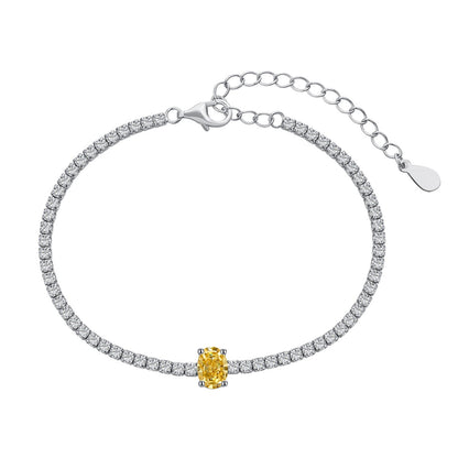 [Charm Aries Jewelry]0.75 Carat Exquisite Oval Cut Daily Bracelet
