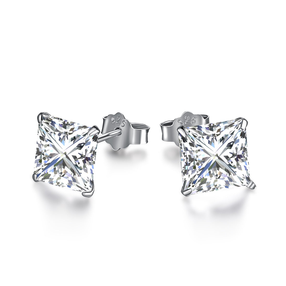 [Charm Aries Jewelry]Ornate Square Shape Earrings