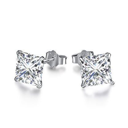 [Charm Aries Jewelry]Ornate Square Shape Earrings