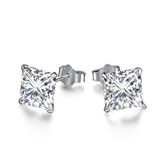 [Charm Aries Jewelry]Ornate Square Shape Earrings