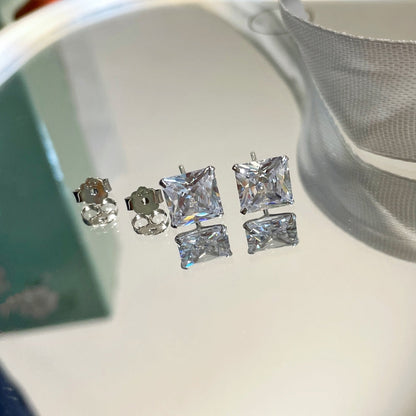 [Charm Aries Jewelry]Ornate Square Shape Earrings