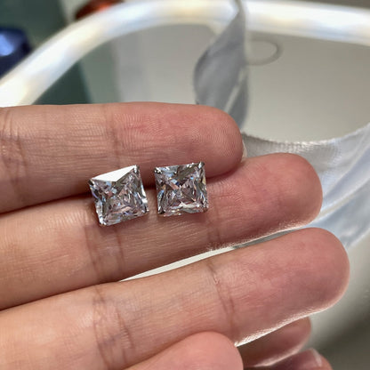 [Charm Aries Jewelry]Ornate Square Shape Earrings