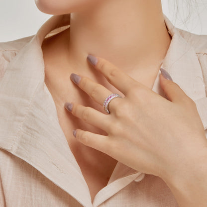 [Charm Aries Jewelry]Ornate Colorful Radiant Cut Daily Ring