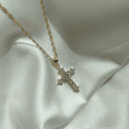 [Charm Aries Jewelry]Delicate Cross Shape Necklace