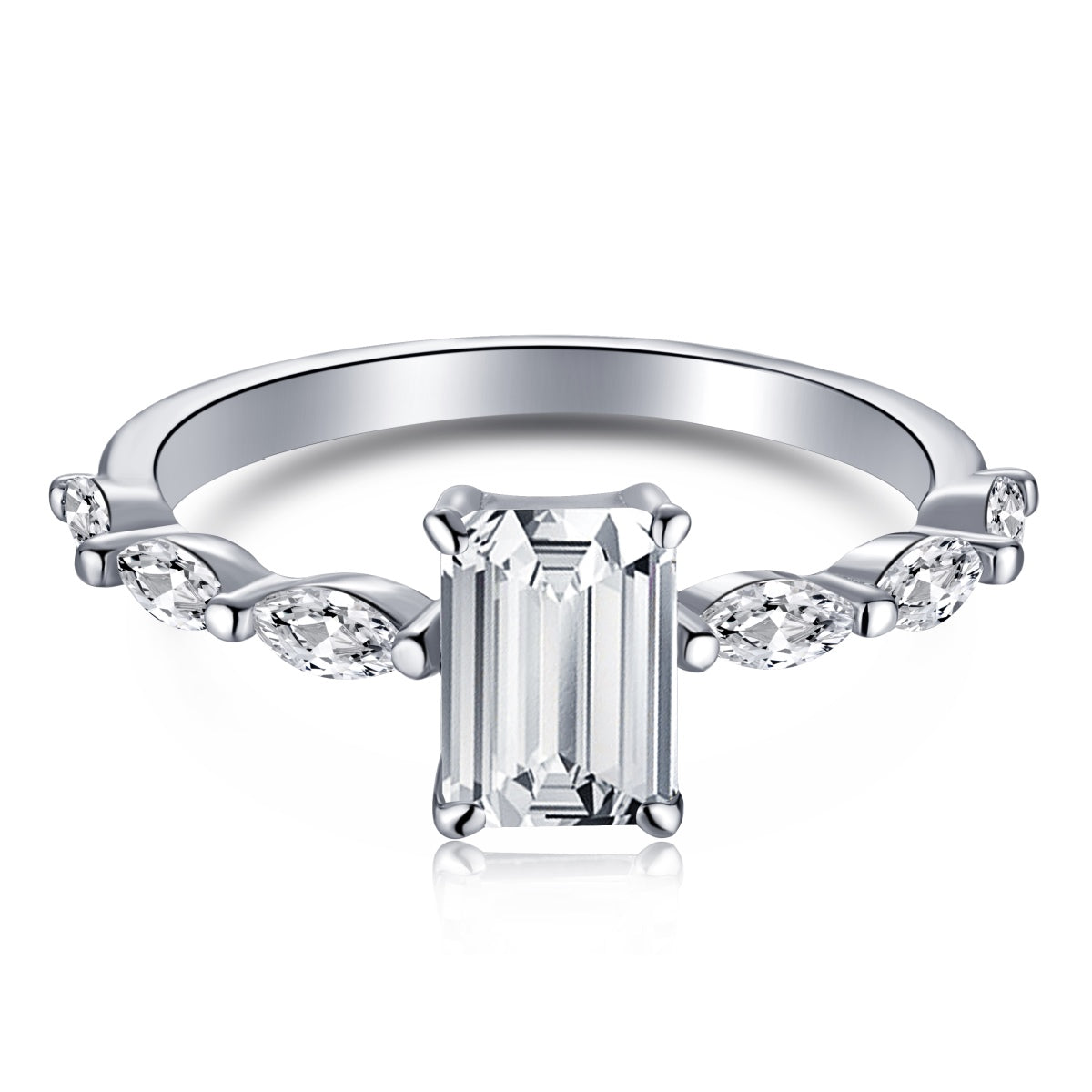 [Charm Aries Jewelry]1.0 Carat Dainty Resplendent Radiant Cut Daily Ring