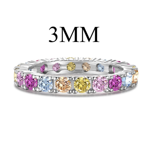 [Charm Aries Jewelry]Dazzling Lustrous Round Cut Tennis Ring