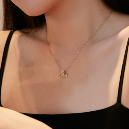 [Charm Aries Jewelry]Elegant Flower Shape Pear Cut Necklace