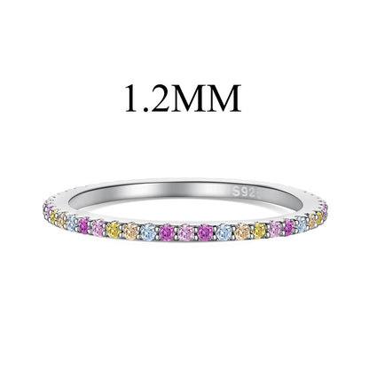 [Charm Aries Jewelry]Ornate Colorful Round Cut Tennis Ring