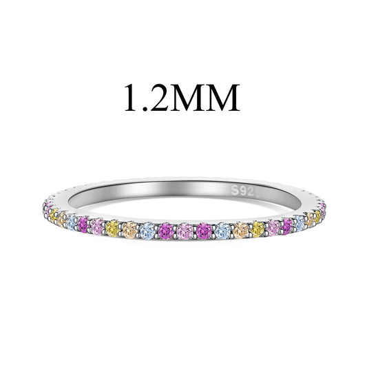 [Charm Aries Jewelry]Ornate Colorful Round Cut Tennis Ring
