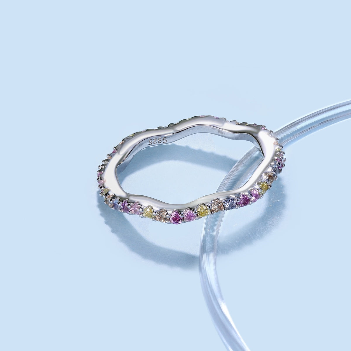 [Charm Aries Jewelry]Dainty Colorful Round Cut Party Ring