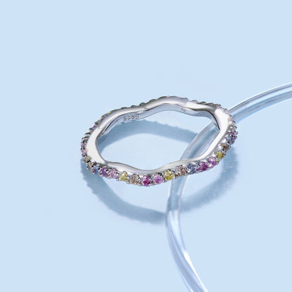 [Charm Aries Jewelry]Dainty Colorful Round Cut Party Ring