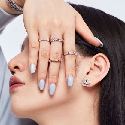 [Charm Aries Jewelry]Unique Scintillating Round Cut Daily Ring
