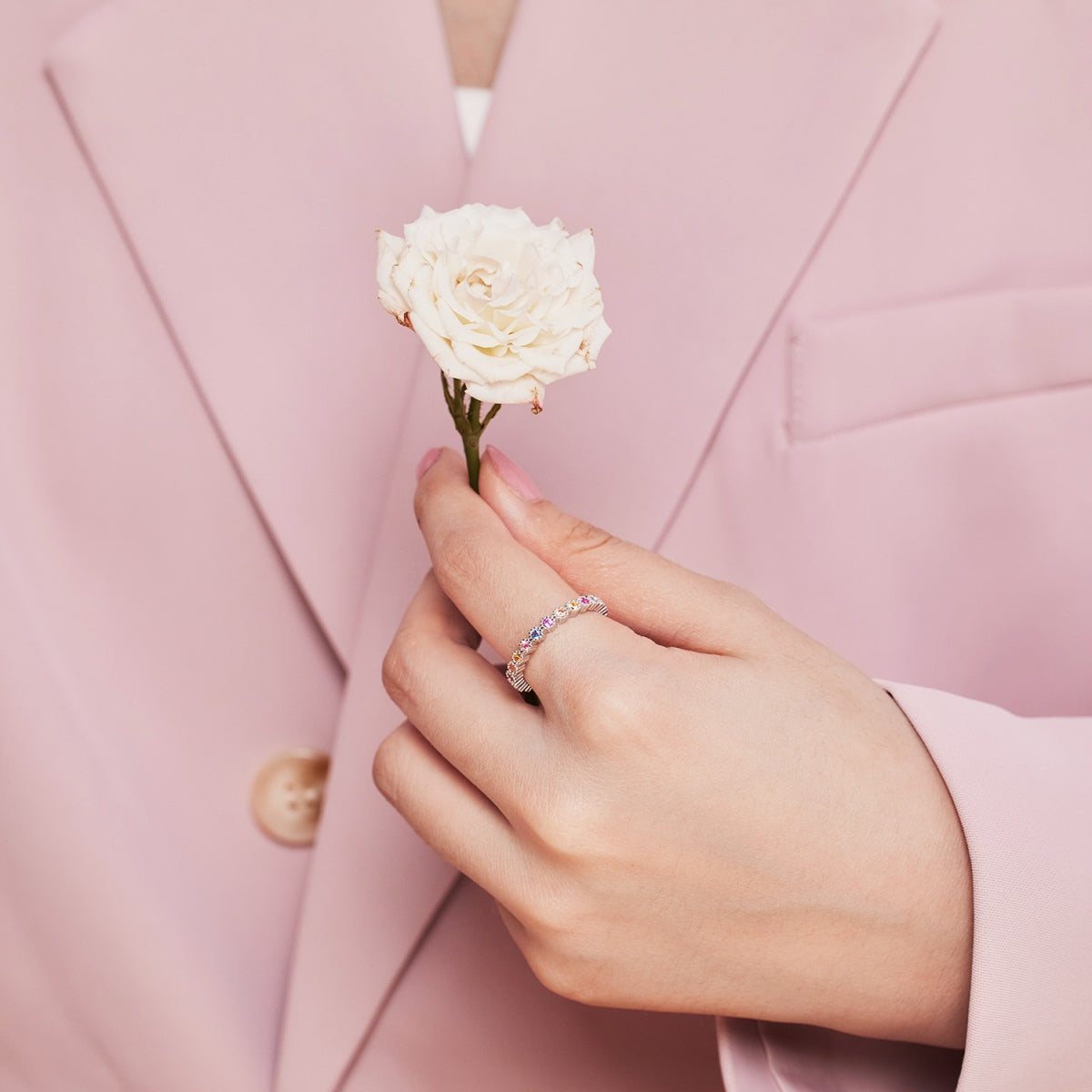 [Charm Aries Jewelry]Unique Scintillating Round Cut Daily Ring