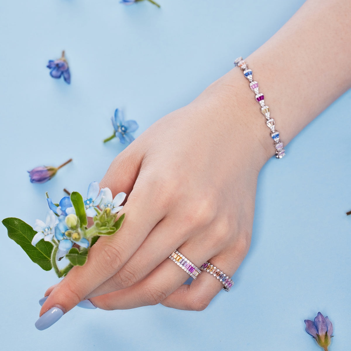 [Charm Aries Jewelry]Radiant Water Drop Shape Daily Bracelet