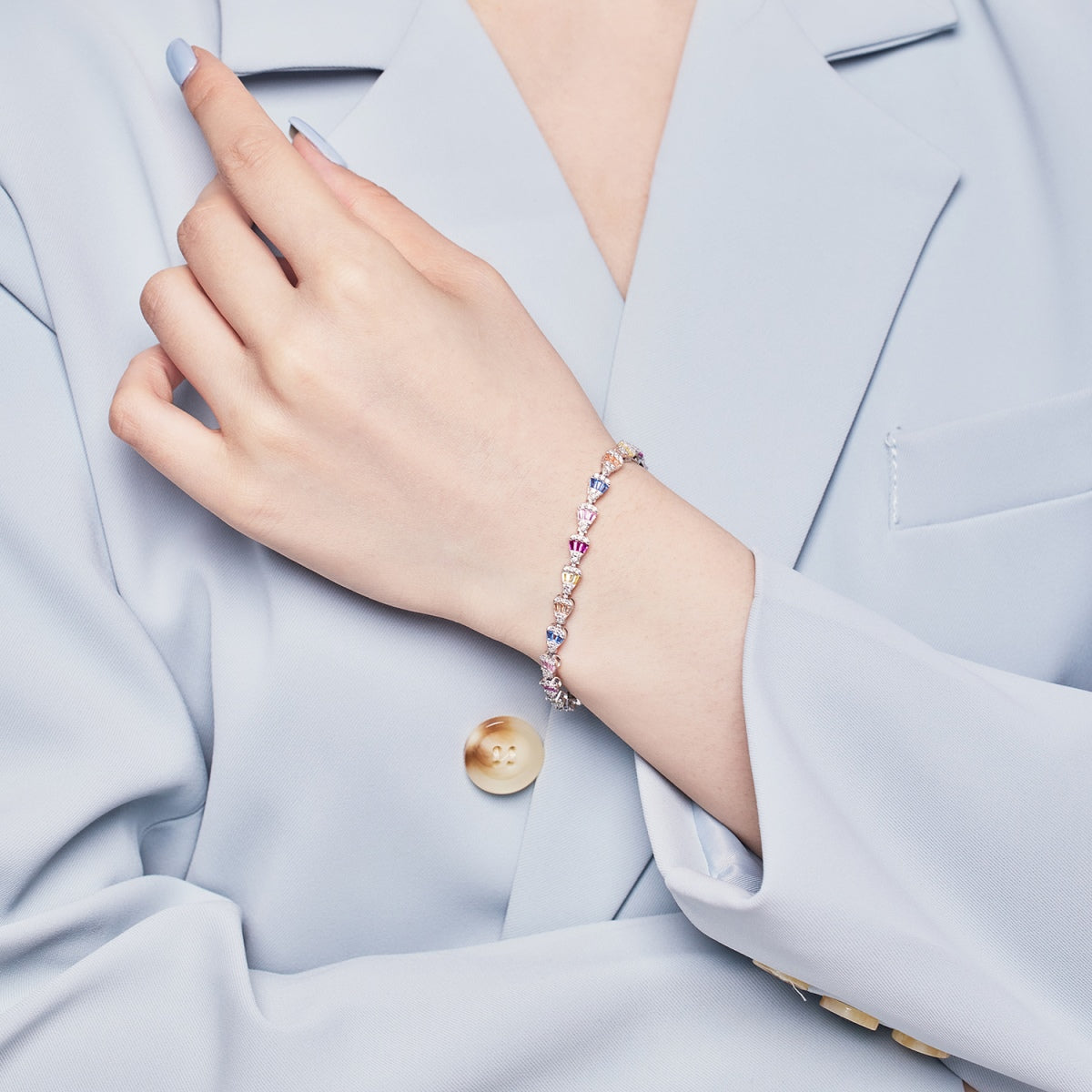 [Charm Aries Jewelry]Radiant Water Drop Shape Daily Bracelet