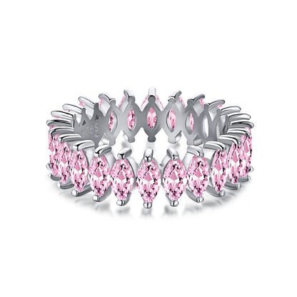 [Charm Aries Jewelry]Gorgeous Marquise Cut Tennis Ring