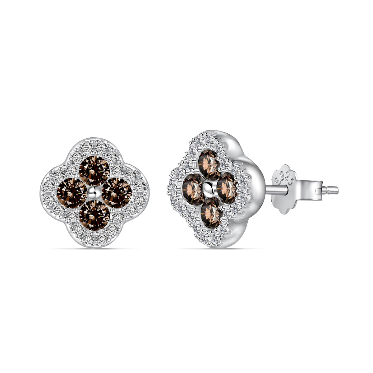 [Charm Aries Jewelry]Four-Leaf Charm Aries Flower Shaped Earrings