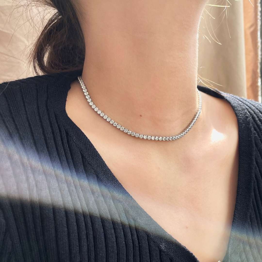 [Charm Aries Jewelry]Elegant Tennis Chain Necklace