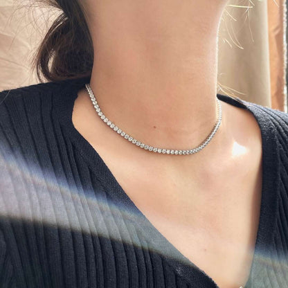 [Charm Aries Jewelry]Elegant Tennis Chain Necklace