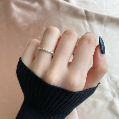 [Charm Aries Jewelry]Delicate Sparkling Round Cut Daily Ring