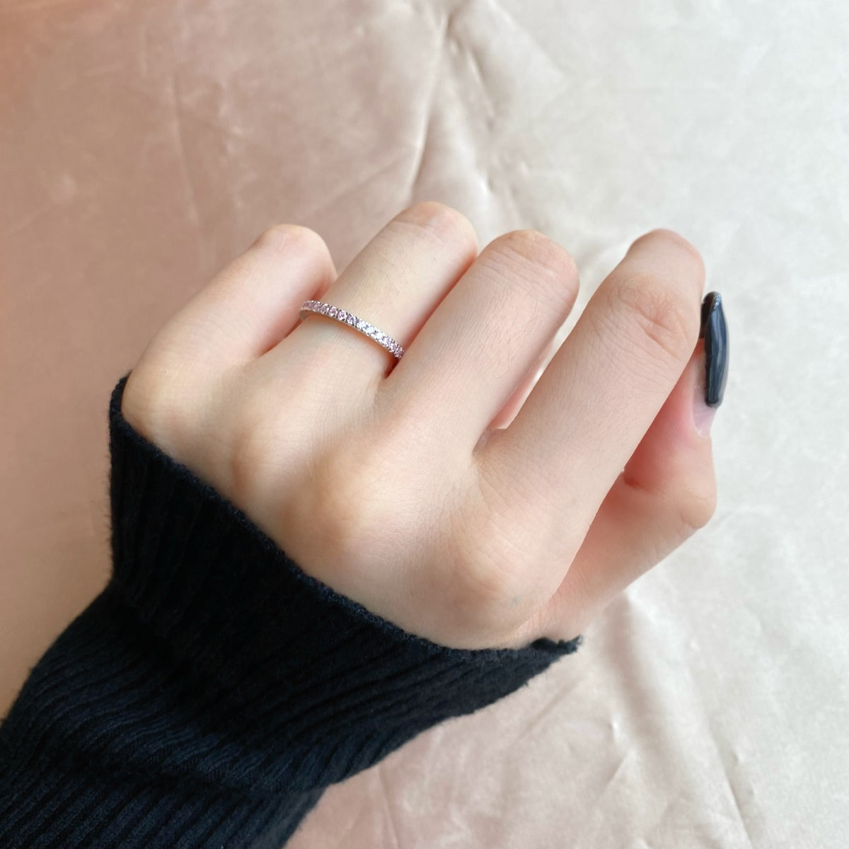 [Charm Aries Jewelry]Delicate Sparkling Round Cut Daily Ring